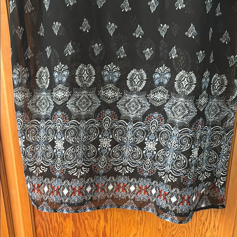 J. Jill Black Dress with White Paisley Design - Picture 6 of 16